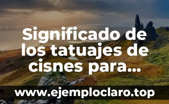 Significado de los tatuajes de cisnes para mujeres