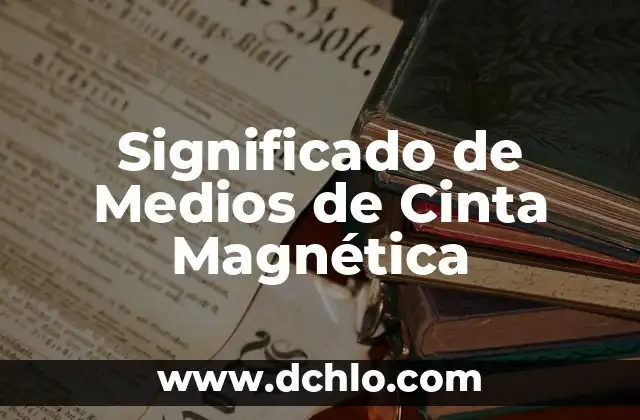 ¿Qué es el significado de interacciones? 5 Significado de Medios de Cinta Magnética