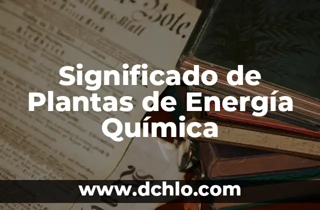 Energía Mareomotriz: El Poder del Mar 6 Significado de Plantas de Energía Química