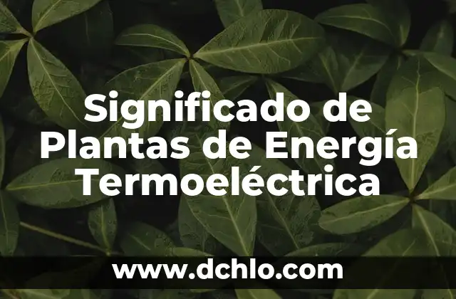 Energía Mareomotriz: El Poder del Mar 8 Significado de Plantas de Energía Termoeléctrica