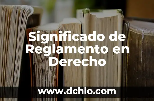 El Principio del Derecho en la Sociedad Moderna 3 Significado de Reglamento en Derecho