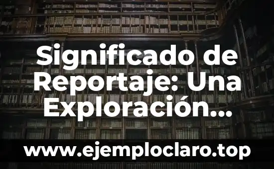 Significado de Reportaje: Una Exploración Profunda