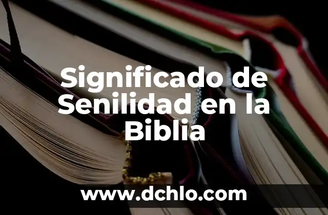 Significado de Sanjuana en la Biblia 3 Significado de Senilidad en la Biblia