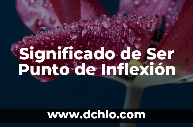Significado de Ser Tentada por Tentados 4 Significado de Ser Punto de Inflexión