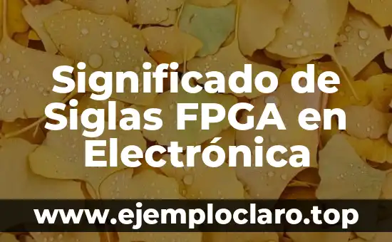 Significado de Siglas FPGA en Electrónica