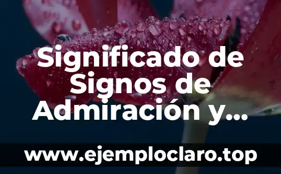 Significado de Signos de Admiración y Exclamación