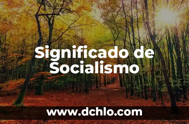 El Significado de Sospechas 5 Significado de Socialismo
