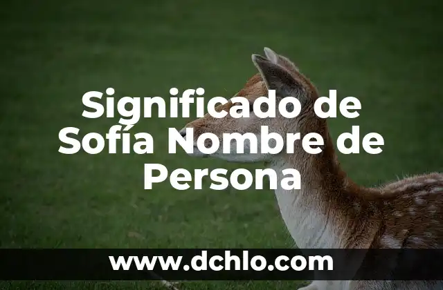 El significado del nombre Mallely 8 Significado de Sofía Nombre de Persona