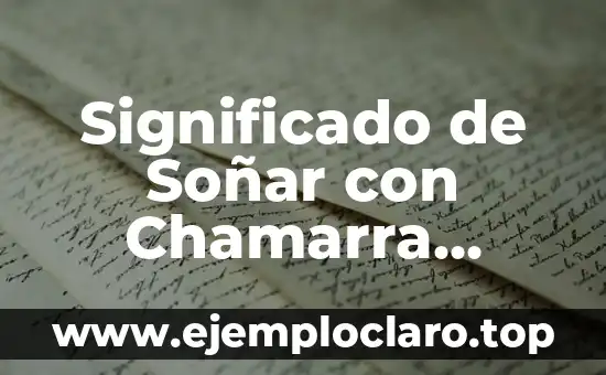 Significado de Soñar con Chamarra Negra