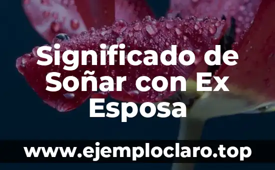 Significado de Soñar con Ex Esposa
