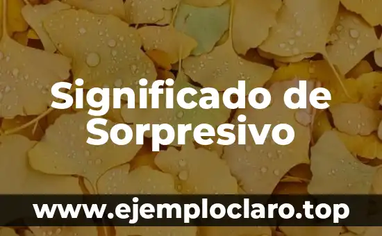 Significado de Sorpresivo