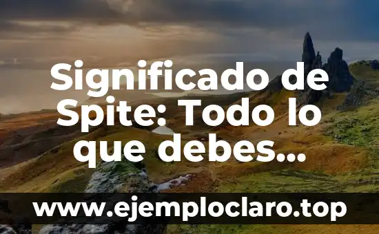 Significado de Spite: Todo lo que debes saber