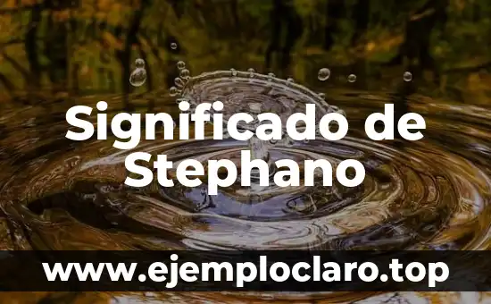 Significado de Stephano