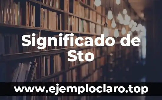 Significado de Sto
