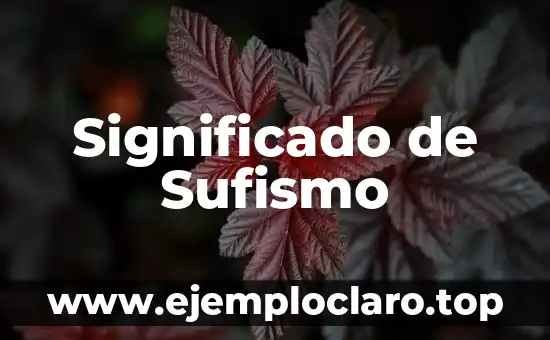 Significado de Sufismo