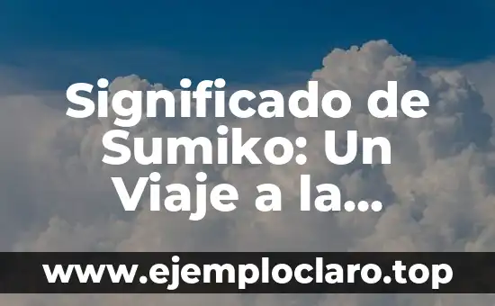 Significado de Sumiko: Un Viaje a la Esencia del Minimalismo Japonés