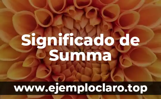 Significado de Summa