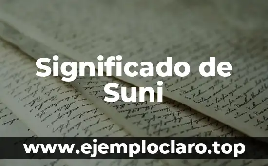 Significado de Suni