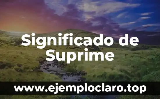 Significado de Suprime