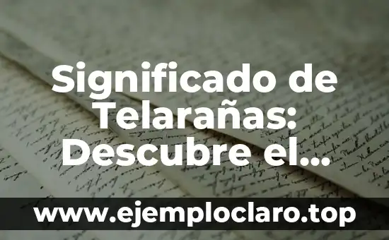 Instalación de Equipos y Redes: Todo lo que Necesitas Saber 3 Significado de Telarañas: Descubre el Fascinante Mundo detrás de estas Redes