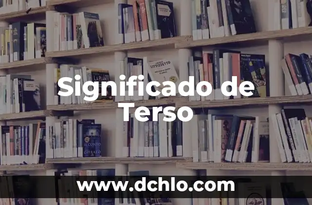 Significado del Valor de Integración 6 Significado de Terso
