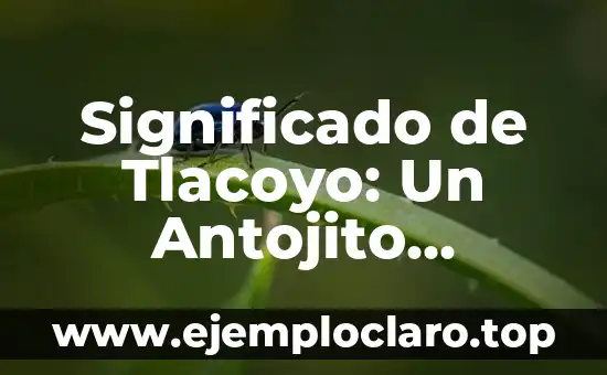 Significado de Tlacoyo: Un Antojito Tradicional Mexicano
