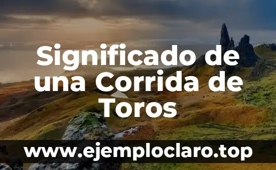 Significado de una Corrida de Toros