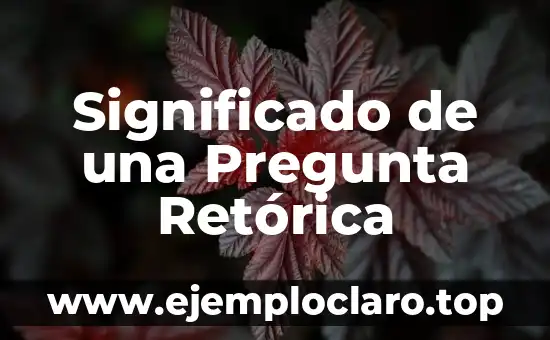 Significado de una Pregunta Retórica