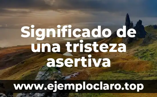 Nombres con significado de tristeza: Una guía detallada 6 Significado de una tristeza asertiva