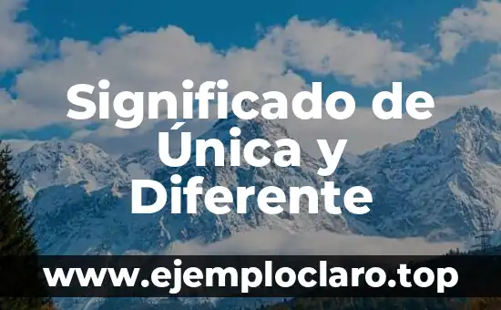 Significado de Única y Diferente