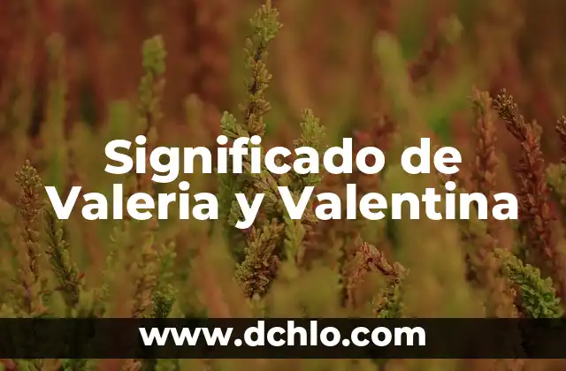 El Significado del Nombre Valentina: Orígenes y Simbolismo 6 Significado de Valeria y Valentina