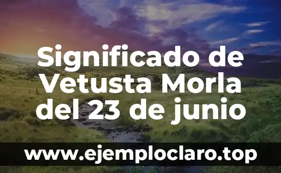Significado de Vetusta Morla del 23 de junio