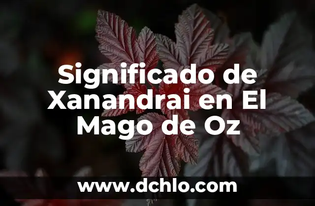 Melodian Mago de Oz: Descubre su Significado y Simbolismo 7 Significado de Xanandrai en El Mago de Oz