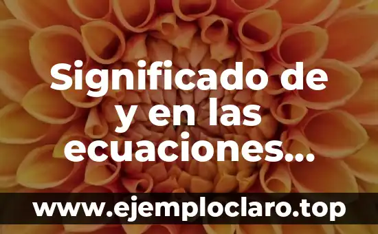 Significado de y en las ecuaciones matemáticas