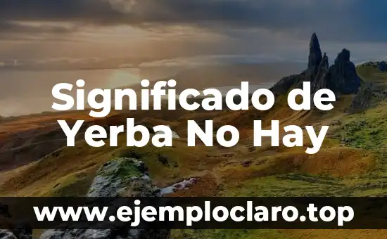 Significado de Yerba No Hay