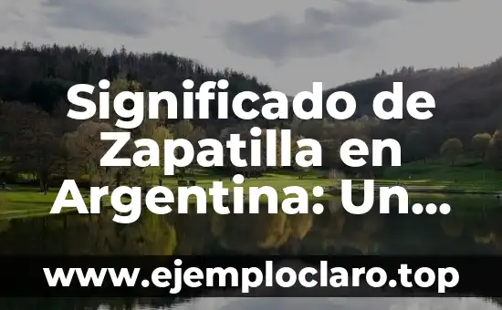 Significado de Zapatilla en Argentina: Un Análisis Detallado