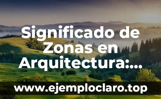 Significado de Zonas en Arquitectura: Un Enfoque Integral