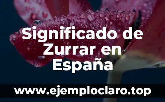 Significado de Zurrar en España