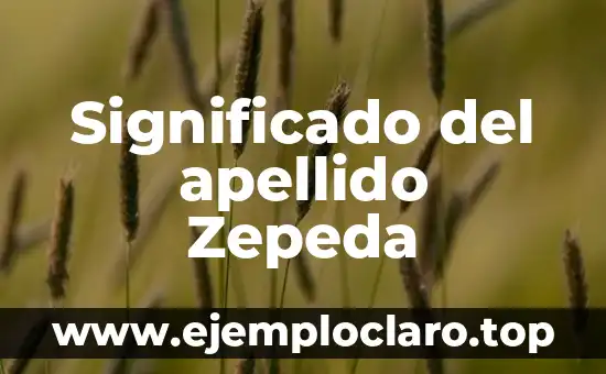 Significado del apellido Zepeda