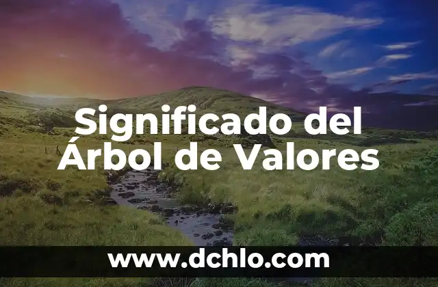 El Árbol de la Abundancia: Un Símbolo de Prosperidad 3 Significado del Árbol de Valores