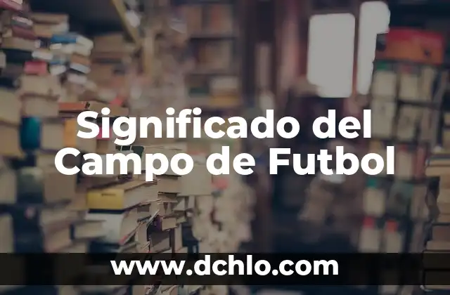 Selección de Fútbol de España Femenina: Todo lo que Necesitas Saber 5 Significado del Campo de Futbol