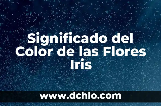 Nombre y significado de flores 4 Significado del Color de las Flores Iris