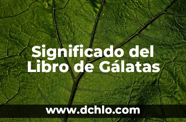 Significado del Libro de Aclas 7 Significado del Libro de Gálatas