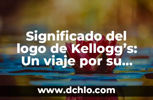 Significado del Logo de InterBase 8 Significado del logo de Kellogg’s: Un viaje por su historia y evoluciĂłn