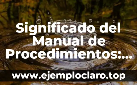 Significado del Manual de Procedimientos: La Guía Esencial para la Eficacia Empresarial