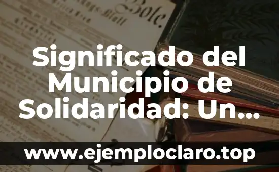 Significado del Municipio de Solidaridad: Un Análisis Detallado