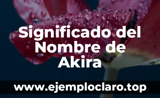 Significado del Nombre de Akira