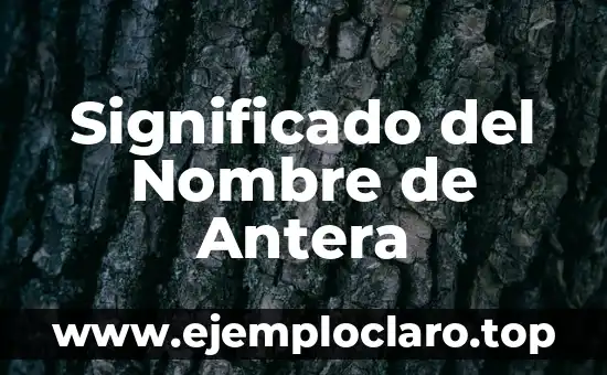 Significado del Nombre de Antera