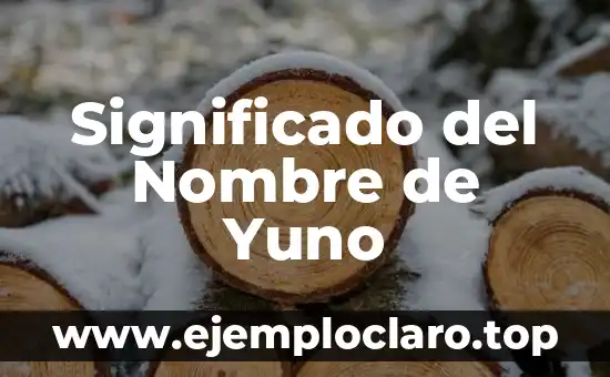 Significado del Nombre de Yuno