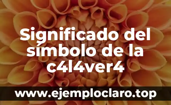 Significado del símbolo de la c4l4ver4